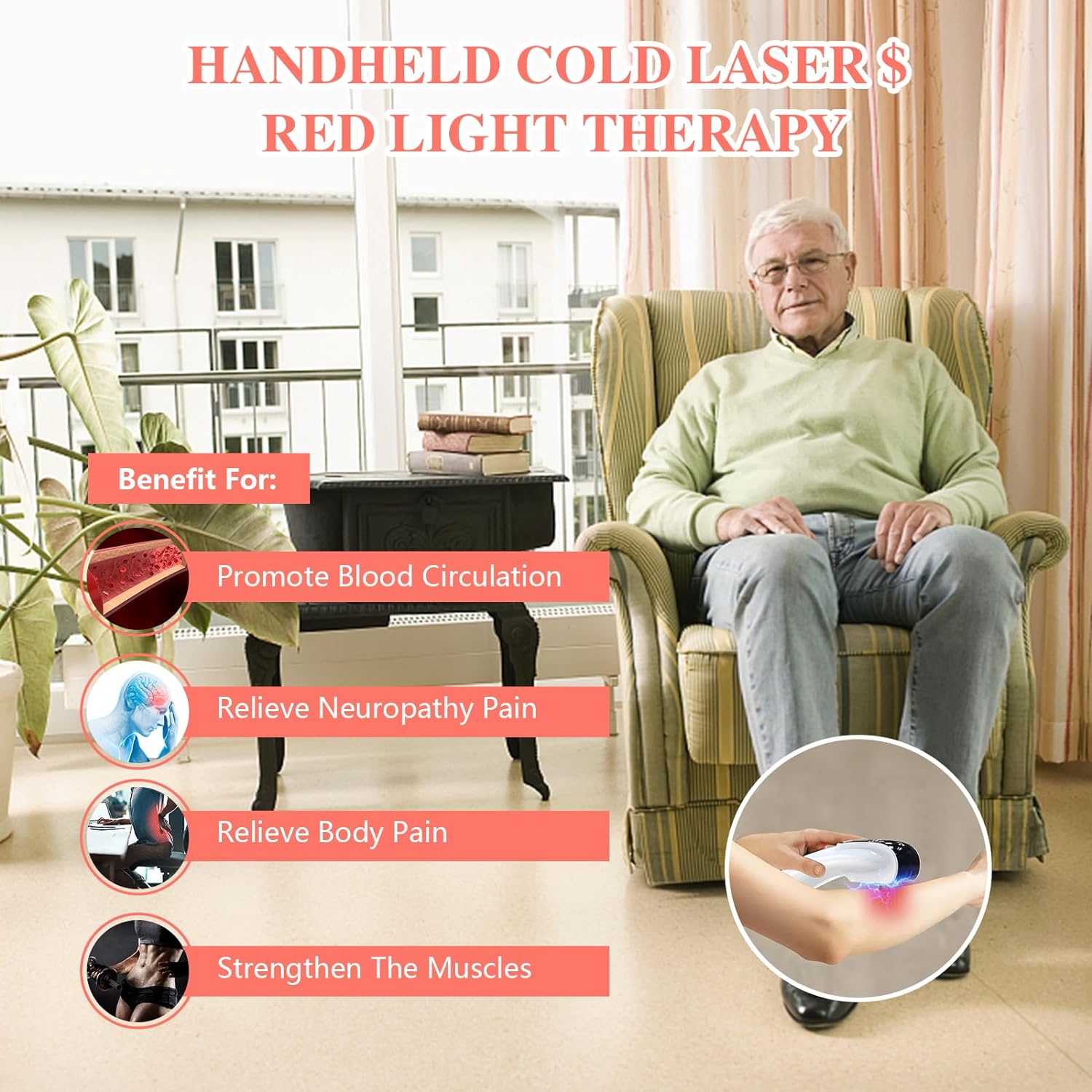KTS® Infrared Light Therapy Device for Pain Relief